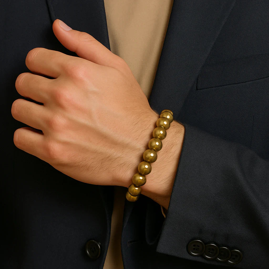 Golden pyrite megnet bracelet