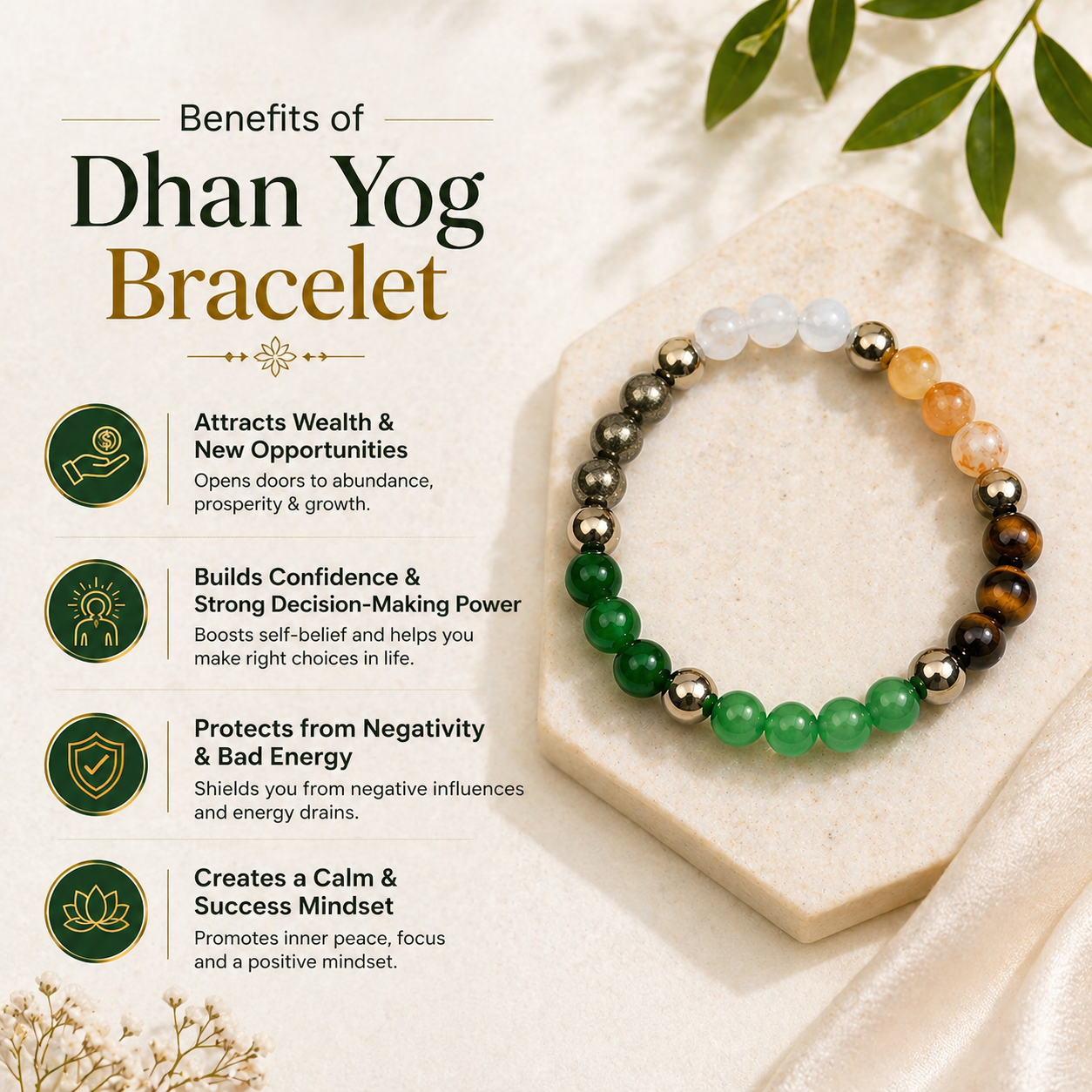 Dhan yog bracelet - AAA+ quality for actual result