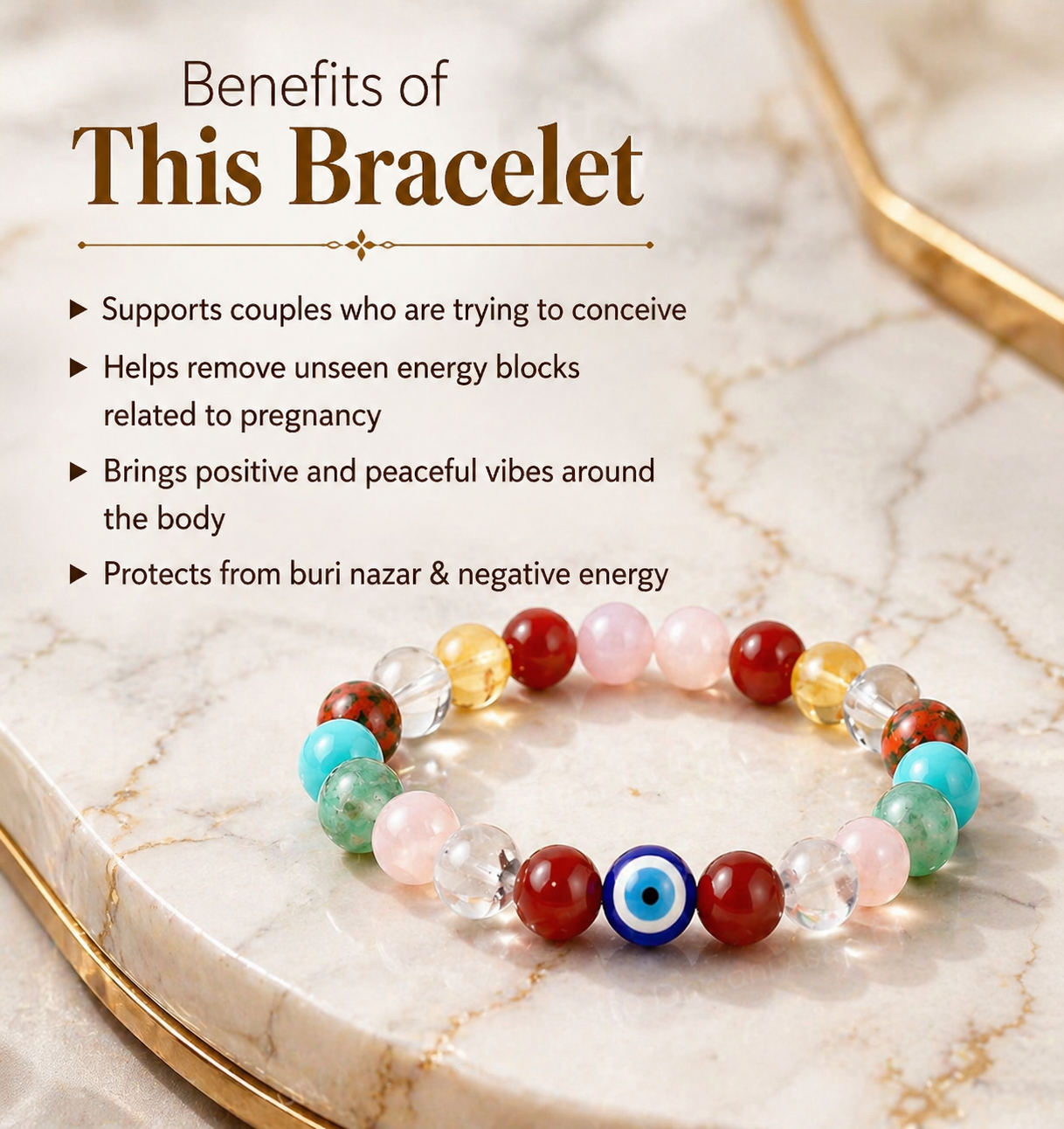 Blessed conceive and protection : pregnancy bracelet