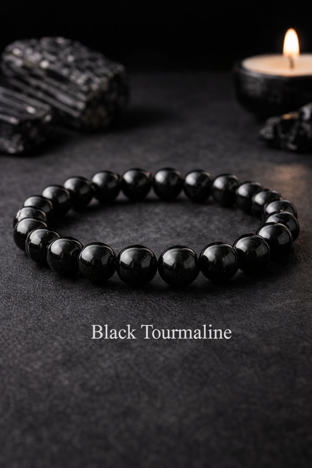Black Tourmaline Bracelet – Natural Black Stone Beaded Bracelet | Unisex Bracelet for Daily Wear