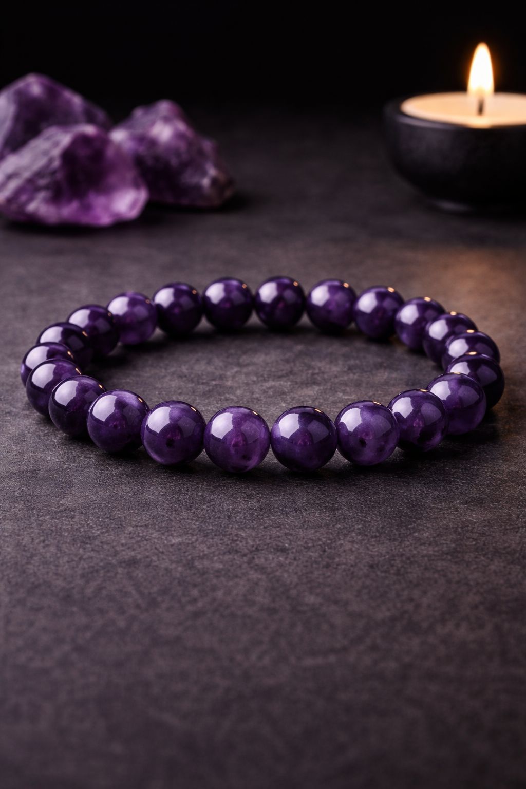 💜 Amethyst Bracelet – Calmness, Protection & Healing